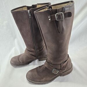 LL Bean Women's Size 8M Deerfield Brown Leather Tall Riding Boots